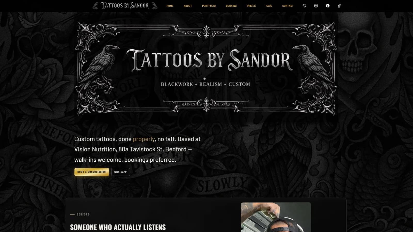 The Tattoos by Sandor website
